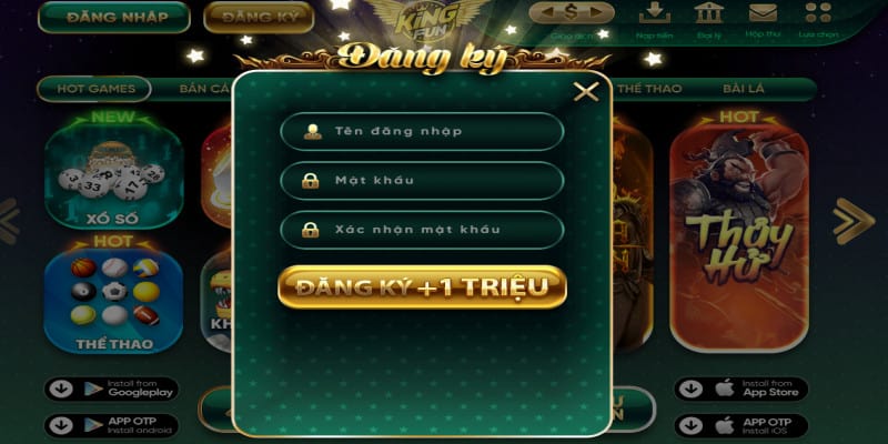 Cổng game Kingfun - Thế giới giải trí đánh bài có một không hai 1 Thao tác đăng ký tại Kingfun được đơn giản hóa